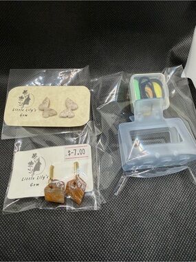 Girls Accessories Gift Set Hair Clip Headbands 2 pairs of earrings handmade